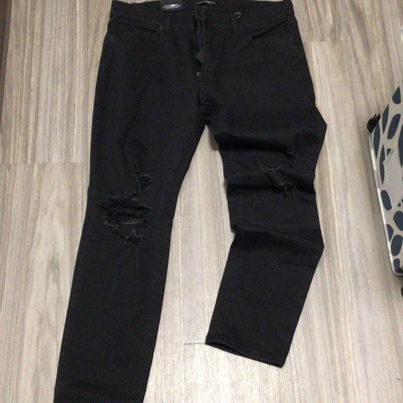 Icon Skinny Jean - Black mens asian size 34W - Picture 8 of 11